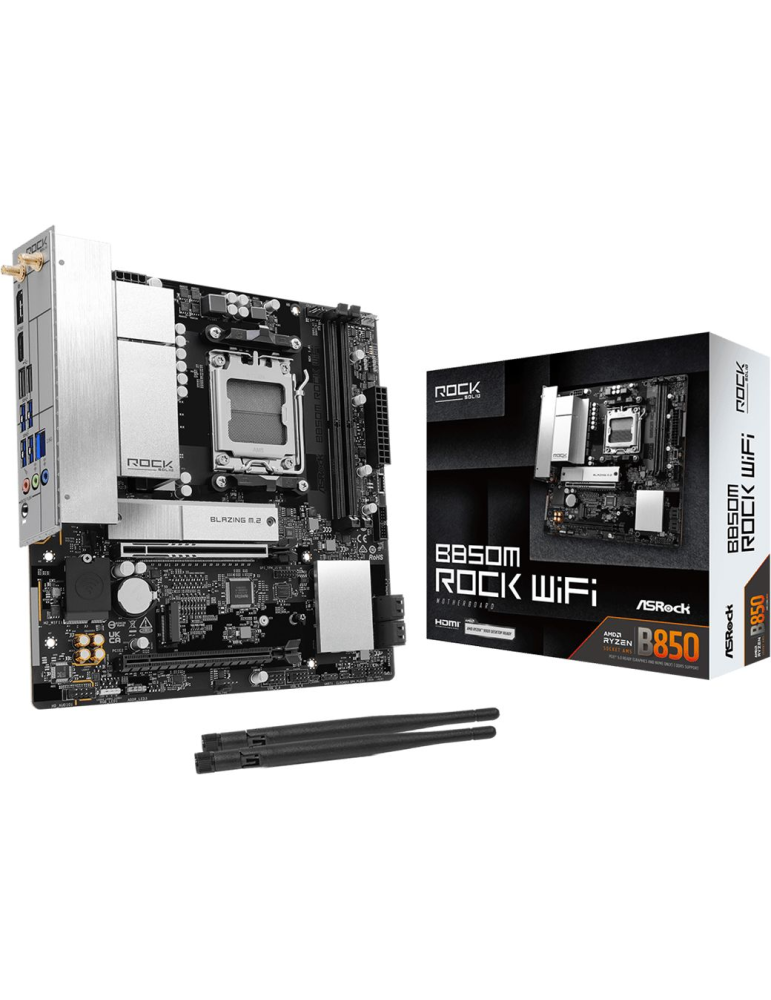 Motherboard ASROCK B850M Rock WiFi 7 - 90-MXBU70-A0UAYZ - 1