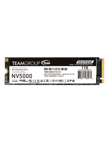 SSD диск  Team Group Elite NV5000, 1TB, PCIe Gen4 x4 NVMe, M.2 2280, 4500/1900MB/s - TM8FGM001T0C101 - 1