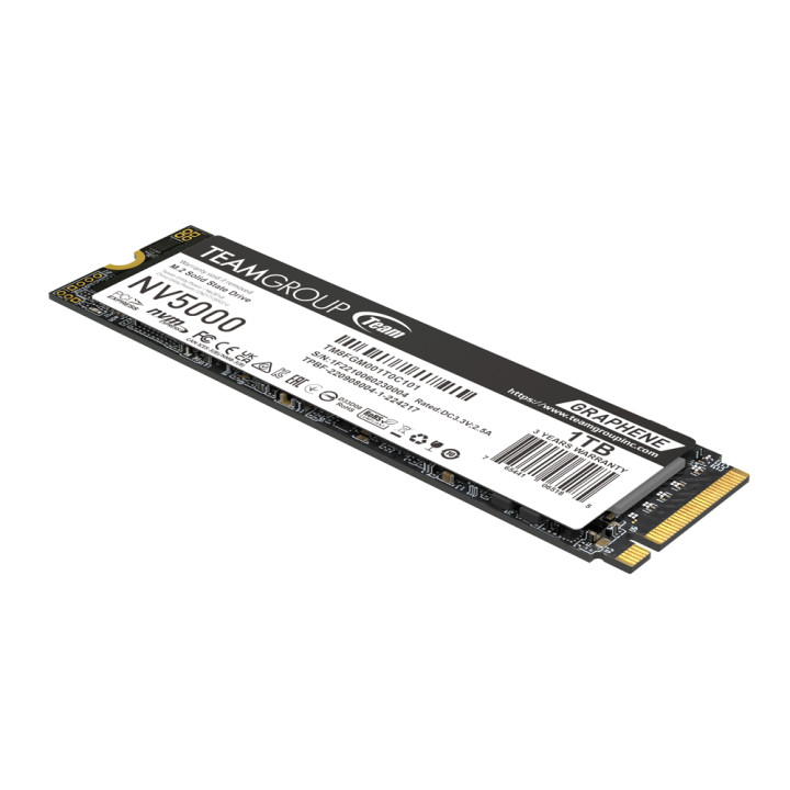 SSD диск  Team Group Elite NV5000, 1TB, PCIe Gen4 x4 NVMe, M.2 2280, 4500/1900MB/s - TM8FGM001T0C101 - 2