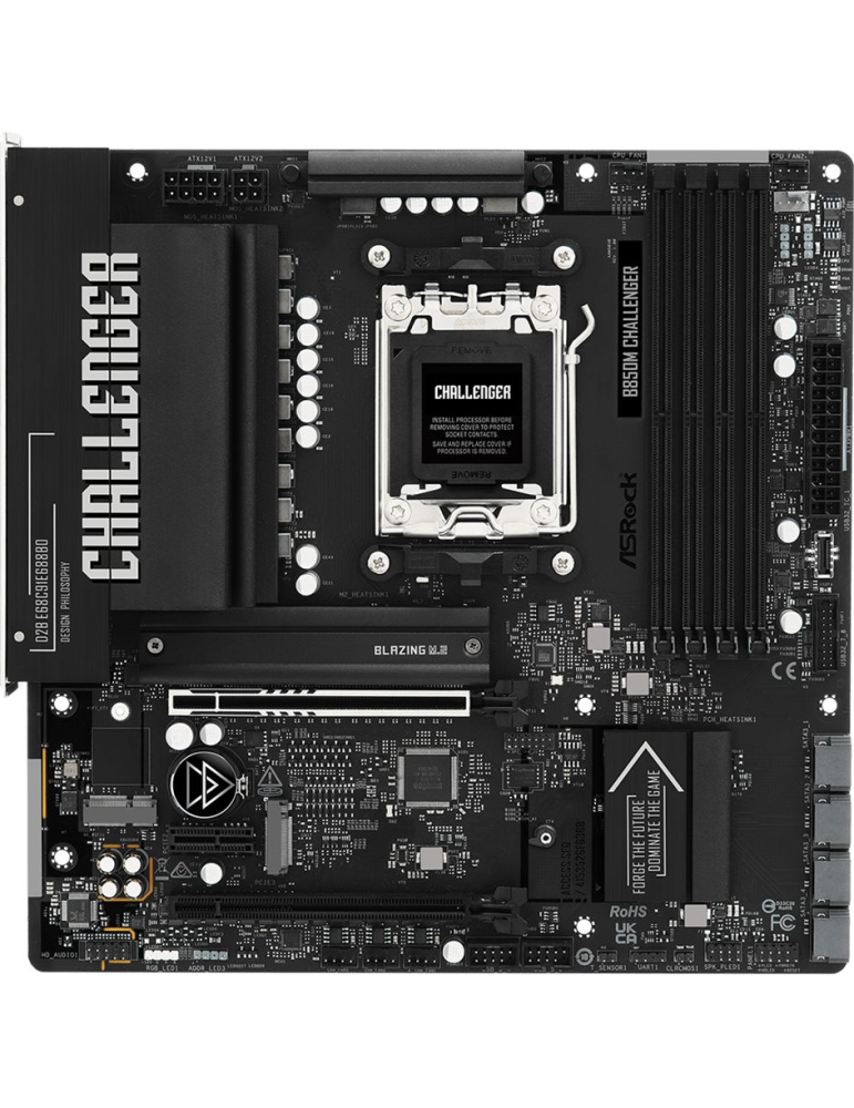 Дънна платка ASROCK B850M Challenger, AM5, 4x DDR5, PCIe 5.0, mATX - 90-MXBU50-A0UAYZ - 2