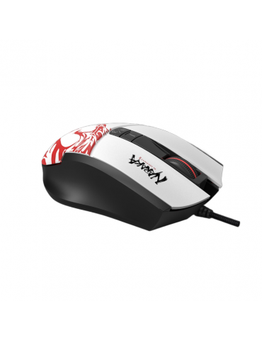 Геймърска мишка A4tech Bloody L65 Max, Жична, 12000 cpi, Naraka, Черен/Бял