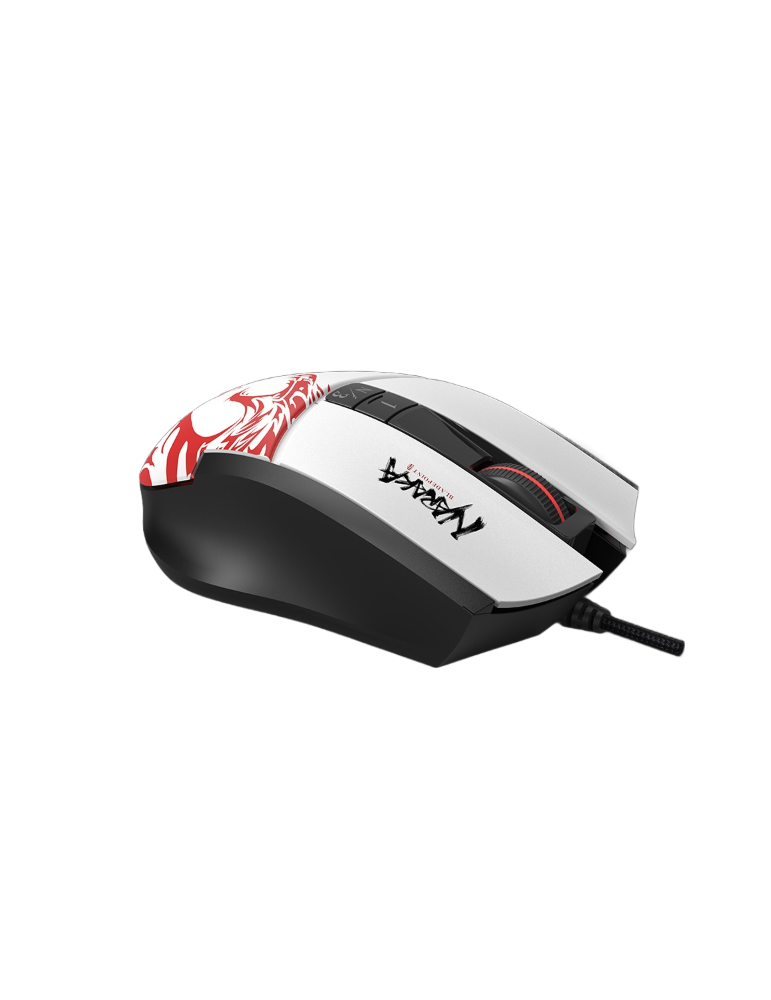 Геймърска мишка A4tech Bloody L65 Max, Жична, 12000 cpi, Naraka, Черен/Бял