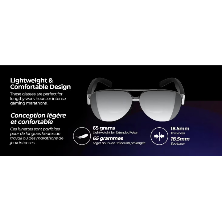 VR очила LENOVO Legion Glasses gen 2, 0.6" 1920x1080, 43.5° FOV, 800 nits, черни - GY21R10234 - 7