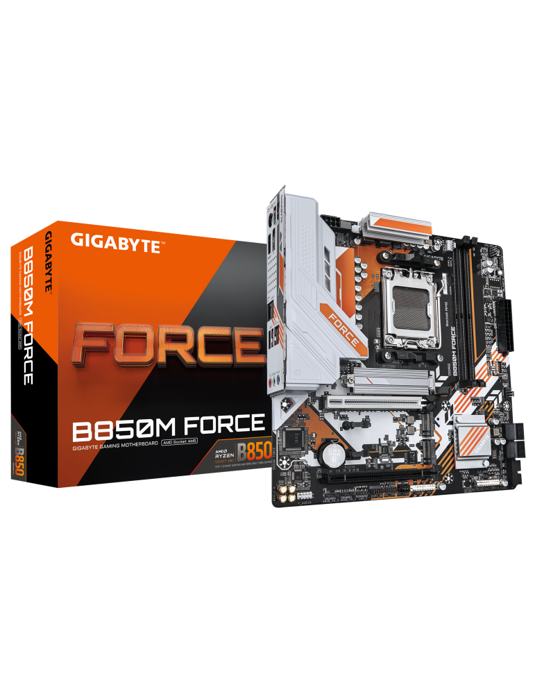 Дънна платка GIGABYTE B850M FORCE, AMD B850, Socket AM5, Micro ATX - 1