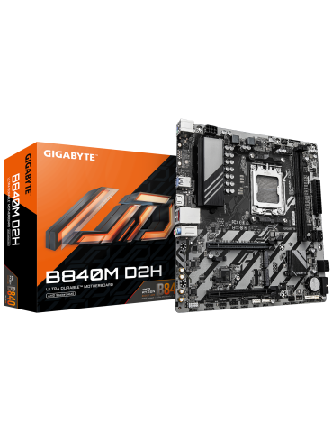 Дънна платка GIGABYTE B840M D2H, AM5, AMD B850, DDR5, Micro ATX - 1
