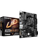 Дънна платка GIGABYTE A520M H aRGB, AM4, AMD A520, DDR4 64GB, 4x SATA3, 1x M.2 PCIe/SATA