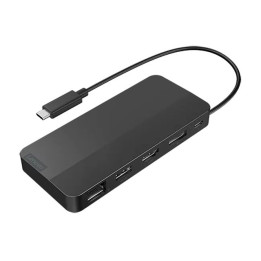 Докинг станция Lenovo USB-C Dual Display Travel Dock, HDMI 2.1 + DisplayPort 1.4 + Gigabit Ethernet - 40B90000WW - 1