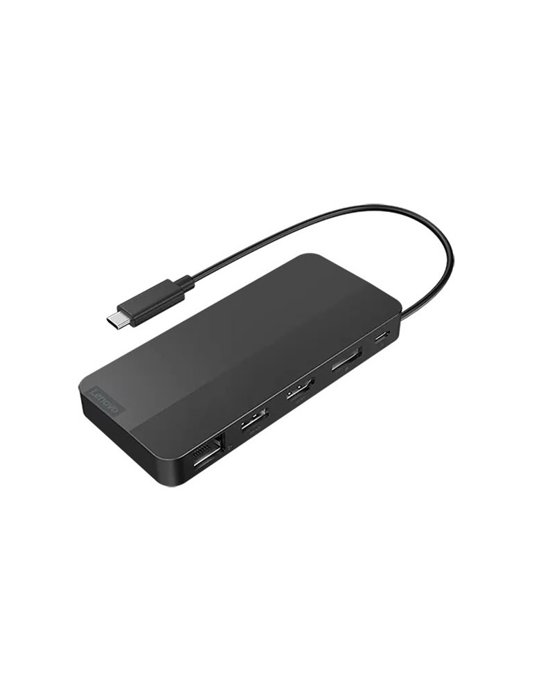 Докинг станция Lenovo USB-C Dual Display Travel Dock, HDMI 2.1 + DisplayPort 1.4 + Gigabit Ethernet - 40B90000WW - 1