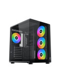Кутия за компютър Xigmatek Aqua Compact Air, Middle Tower ATX, 4 ARGB Вентилатора, Tempered Glass - EN48265 - 1