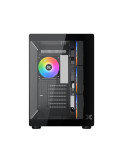 Кутия за компютър Xigmatek Aqua Compact Air, Middle Tower ATX, 4 ARGB Вентилатора, Tempered Glass - EN48265 - 3