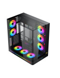 Кутия за компютър Xigmatek PANO II, Middle Tower, E-ATX, 8x ARGB вентилатора, Темперирано стъкло - EN48418 - 2