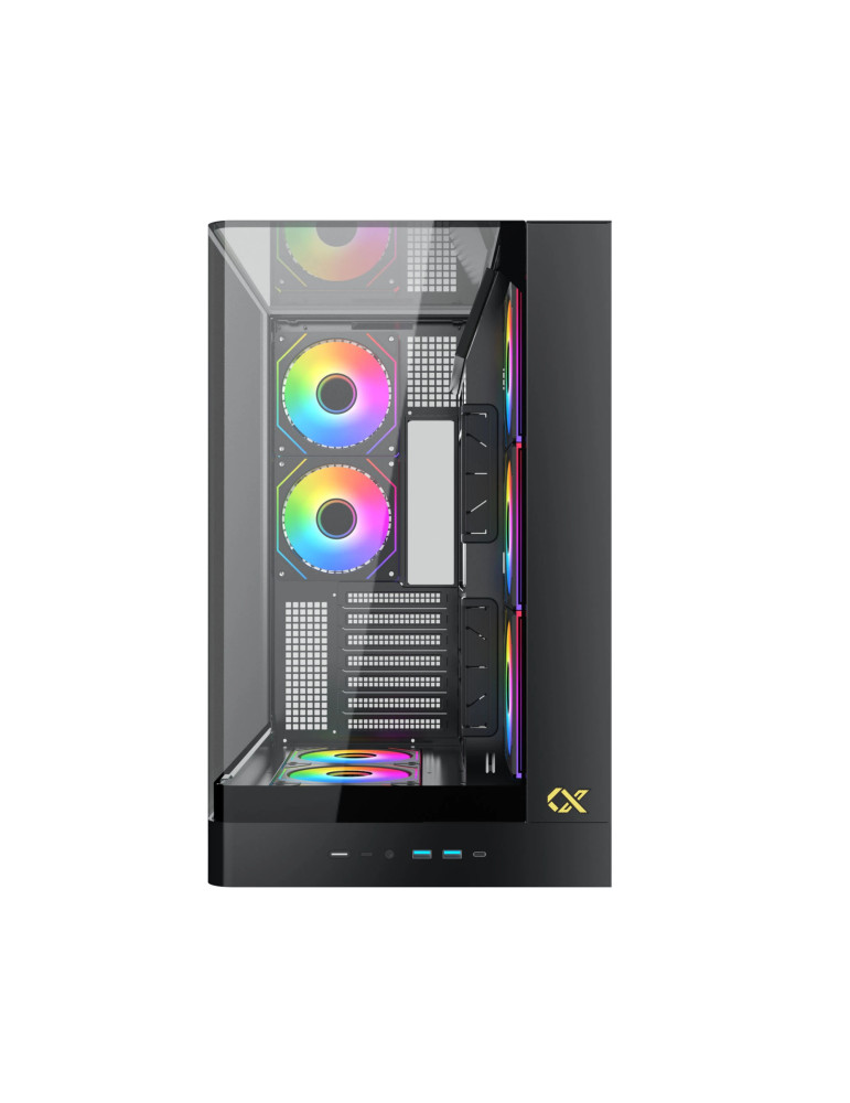 Кутия за компютър Xigmatek PANO II, Middle Tower, E-ATX, 8x ARGB вентилатора, Темперирано стъкло - EN48418 - 3