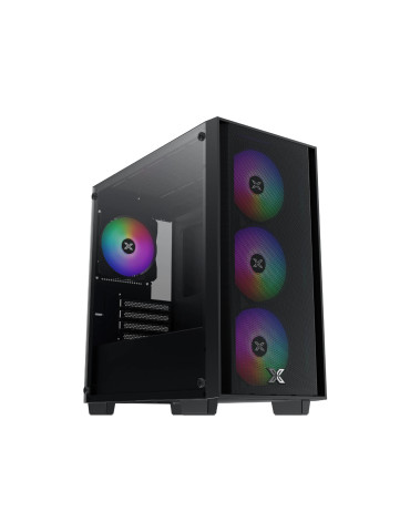 Кутия за компютър Xigmatek NYX Air II, Mini Tower mATX, 4 RGB вентилатора, Tempered Glass - EN42270 - 1