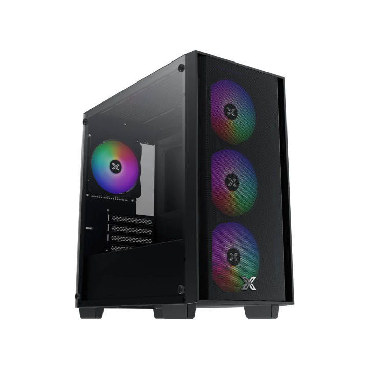 Кутия за компютър Xigmatek NYX Air II, Mini Tower mATX, 4 RGB вентилатора, Tempered Glass - EN42270 - 1