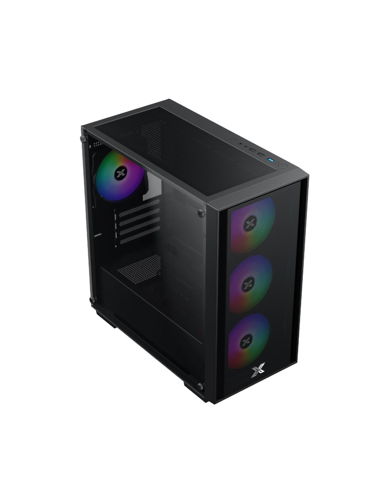 Кутия за компютър Xigmatek NYX Air II, Mini Tower mATX, 4 RGB вентилатора, Tempered Glass - EN42270 - 2