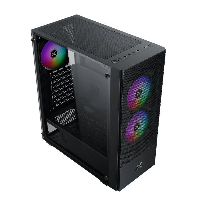 Кутия за компютър Xigmatek Hero II Air 3F, ATX/mATX/Mini-ITX, Middle Tower, Tempered Glass, RGB - EN41655 - 2