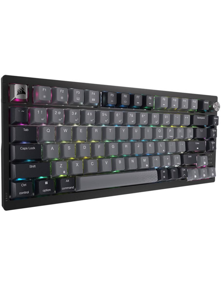 Bluetooth механична нископрофилна геймърска клавиатура Corsair K65 Plus RGB 75%, Безжична, Corsair NLX Red Key Switches - CH-91D