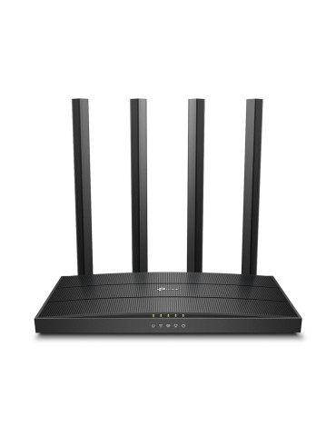 Безжичен рутер TP-LINK Archer C6 v4.0, AC1200, 802.11ac, 2.4GHz 300Mbps, 4x Gigabit портове, вътрешни антени - 1