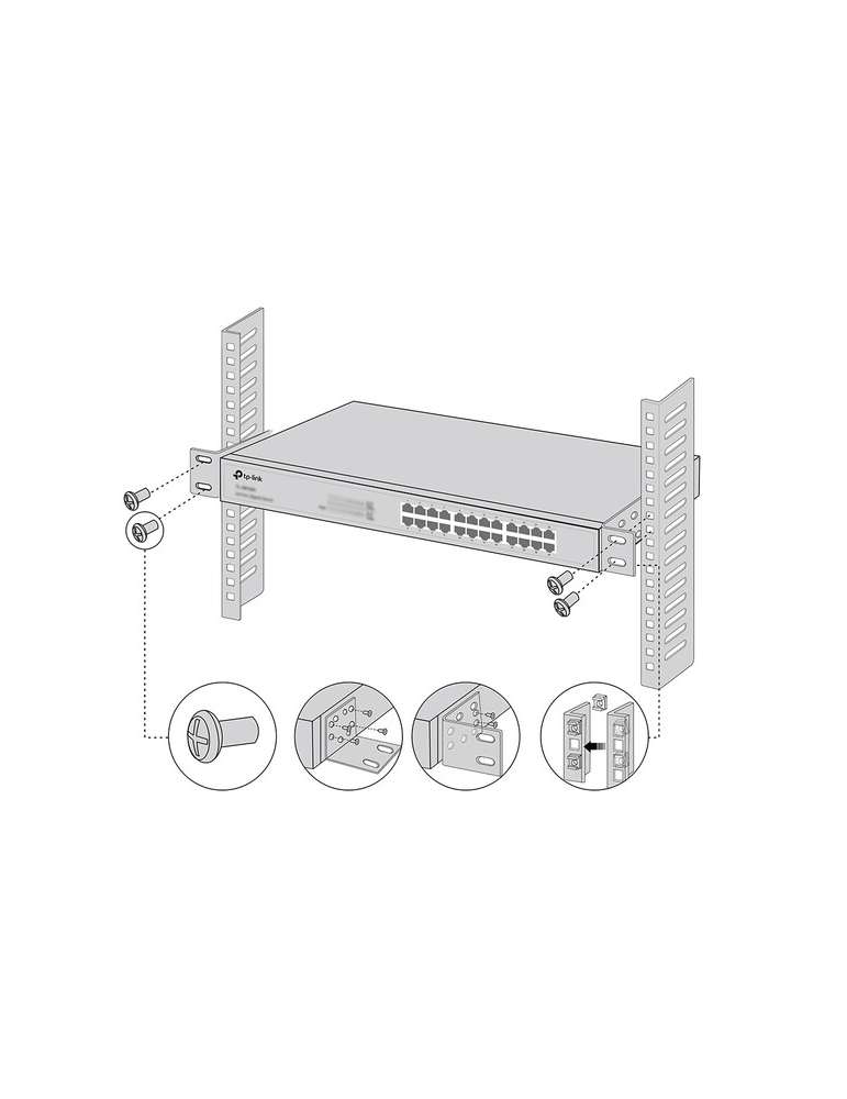 Комплект за монтаж TP-Link Omada, за 13-инчови превключватели, RackMount - 3