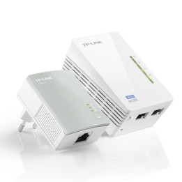 Powerline адаптер TP-Link TL-WPA4220, AV500, Wi-Fi 802.11n 300Mbps, 3x Ethernet, Starter Kit - 1