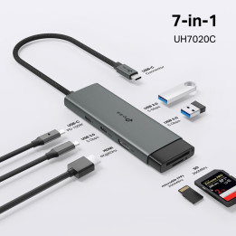 USB хъб TP-LINK UH7020C, Type-C 7 в 1 - 1