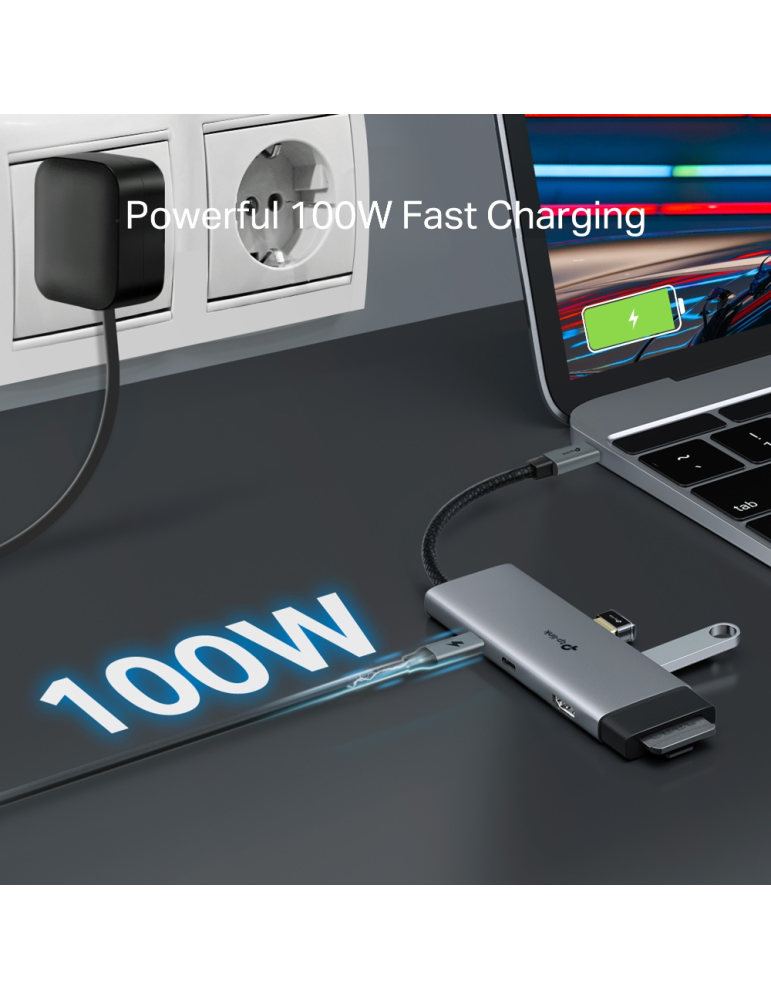 USB хъб TP-LINK UH7020C, Type-C 7 в 1 - 7