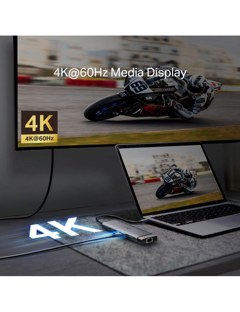 USB хъб TP-LINK UH9120C, 9в1 Type-C - 6