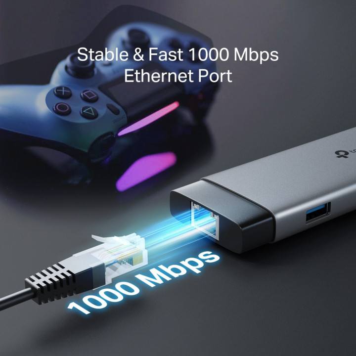 USB хъб TP-LINK UH9120C, 9в1 Type-C - 7