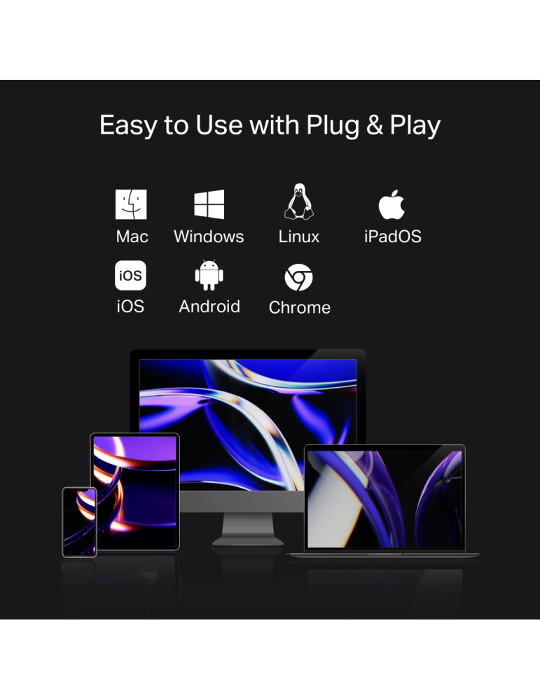 USB хъб TP-LINK UH9120C, 9в1 Type-C - 12