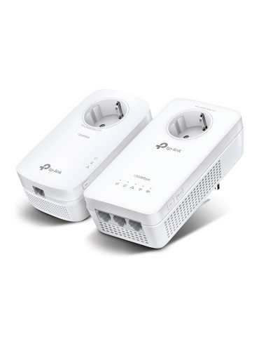 Powerline адаптер TP-Link TL-WPA8631P KIT, AV1300 Gigabit с Wi-Fi ac и електрически контакт - 1