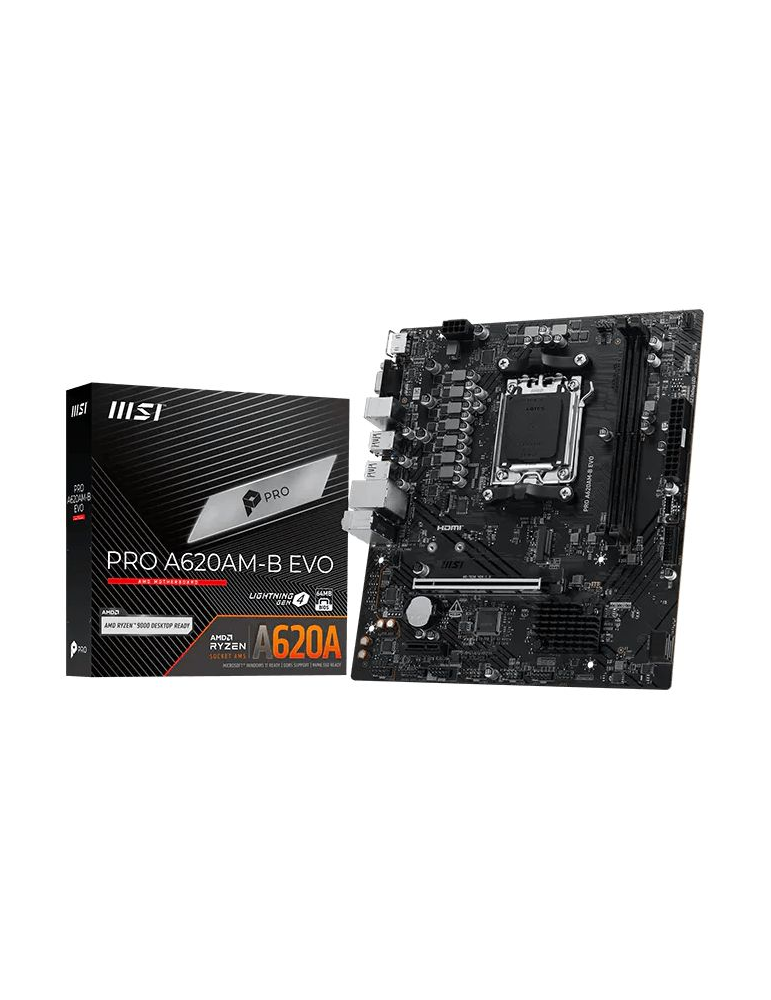 Дънна платка MSI A620AM-B EVO, AMD A620, DDR5, Micro ATX - 911-7E36-001R - 1