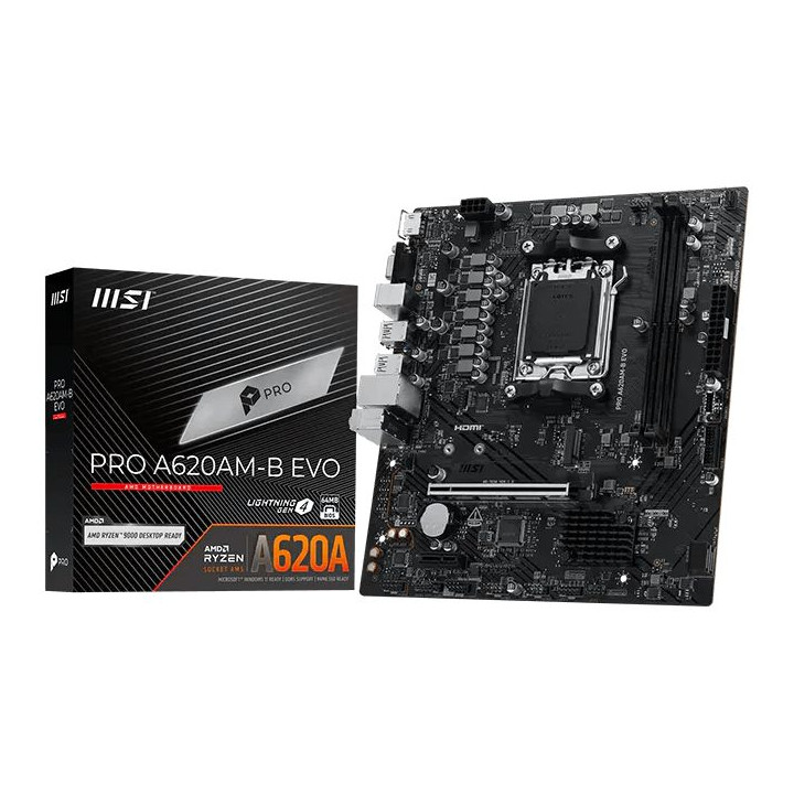 Дънна платка MSI A620AM-B EVO, AMD A620, DDR5, Micro ATX - 911-7E36-001R - 1