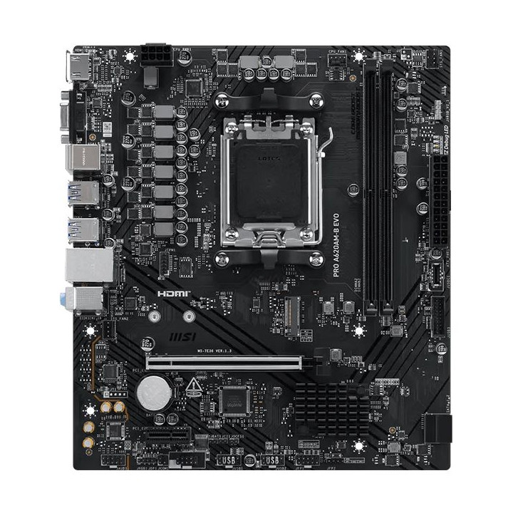 Дънна платка MSI A620AM-B EVO, AMD A620, DDR5, Micro ATX - 911-7E36-001R - 2