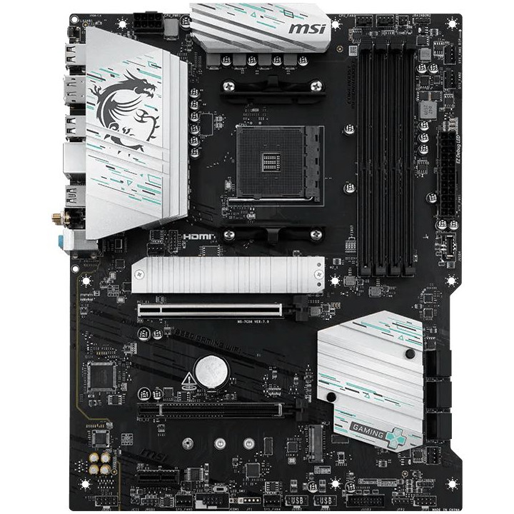 Дънна платка MSI B550 GAMING WIFI, AMD B550, Socket AM4, DDR4 4800MHz, ATX  - 911-7C56-085R - 2