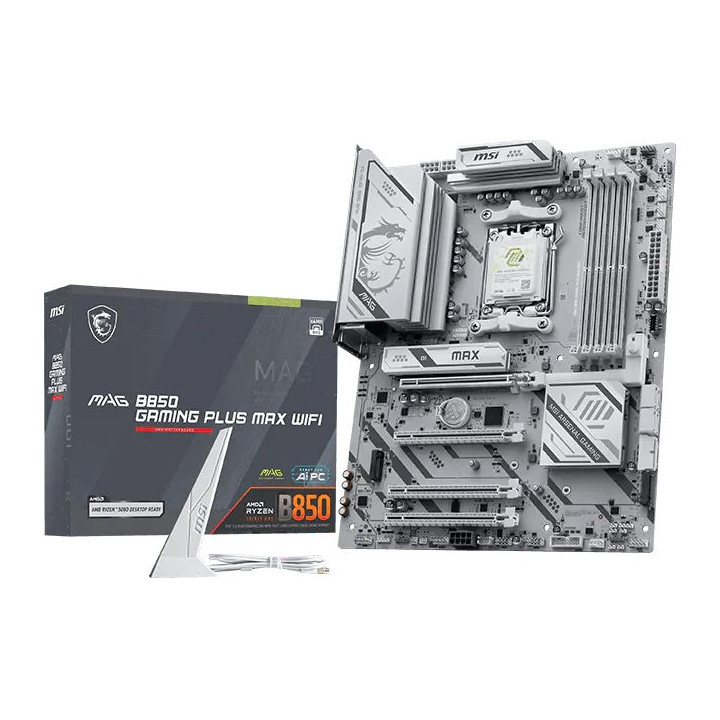 Дънна платка MSI MAG B850 GAMING PLUS MAX WIFI, Socket AM5, DDR5 до 256GB, Wi-Fi 7 - 911-7E56-030R - 1