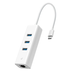 USB Type-C хъб TP-LINK UE330C, 3 порта, Gigabit Ethernet  - 1