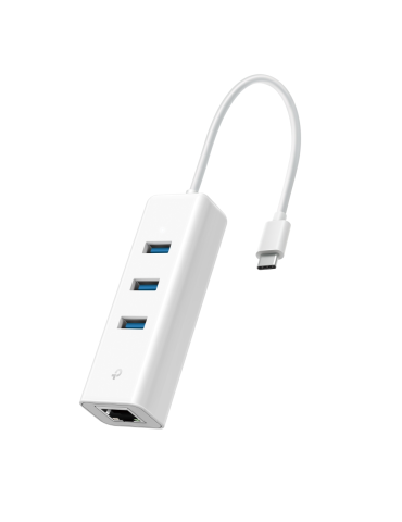 USB Type-C хъб TP-LINK UE330C, 3 порта, Gigabit Ethernet  - 1