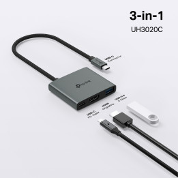 USB хъб TP-Link UH3020C, 1x HDMI Type-C - 1