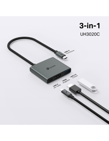 USB хъб TP-Link UH3020C, 1x HDMI Type-C - 1