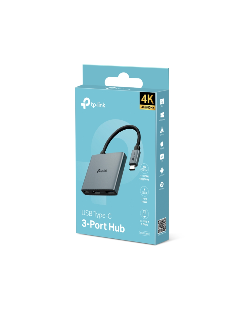 USB хъб TP-Link UH3020C, 1x HDMI Type-C - 10