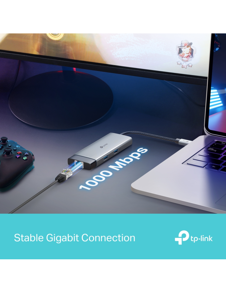 Докинг станция TP-LINK UH6120C, 6 портов, Type-C 5Gbps - 8885020625271 - 9