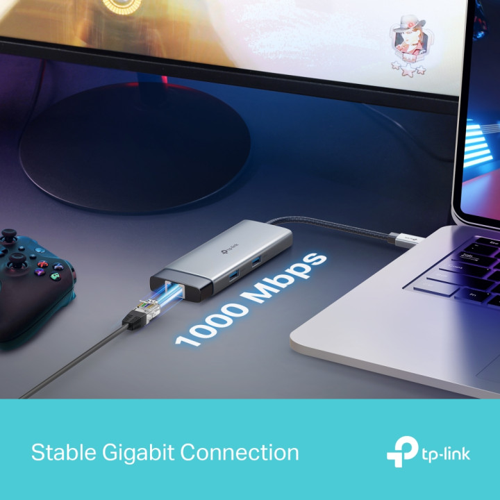Докинг станция TP-LINK UH6120C, 6 портов, Type-C 5Gbps - 8885020625271 - 9