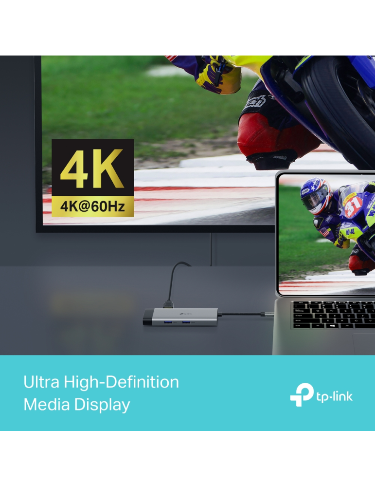 Докинг станция TP-LINK UH6120C, 6 портов, Type-C 5Gbps - 8885020625271 - 10