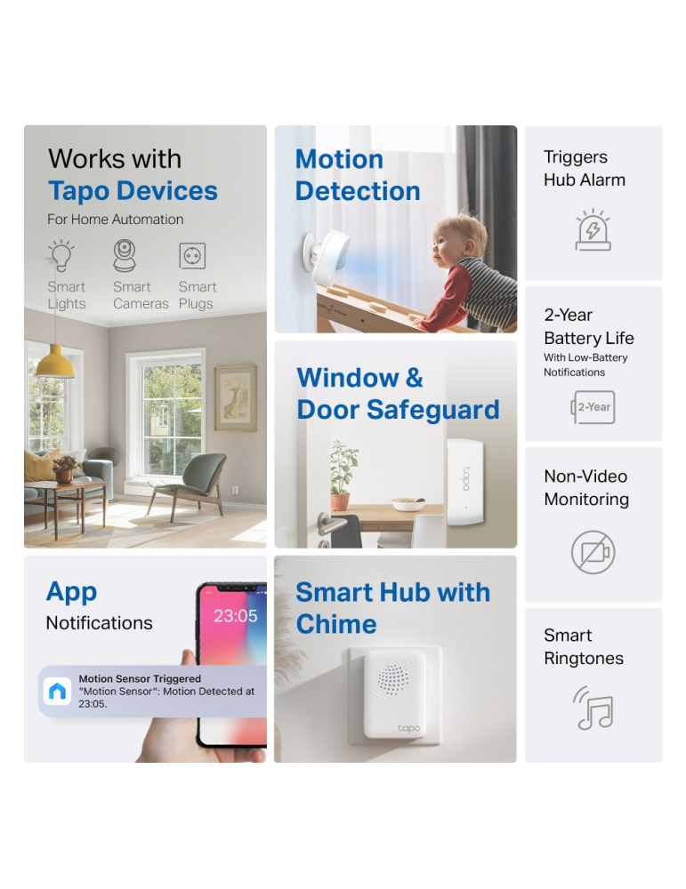 Стартов комплет интелигентни сензори TP-LINK Tapo T30 - 2