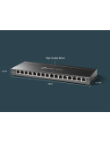 Мрежов комутатор TP-Link TL-SG116P, 16-портов Gigabit PoE+ - 8