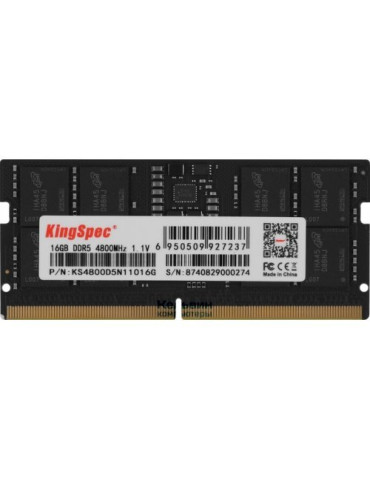 RAM памет KINGSPEC 16GB DDR5 4800MHz SODIMM за лаптоп - KS4800D5N11016G - 1