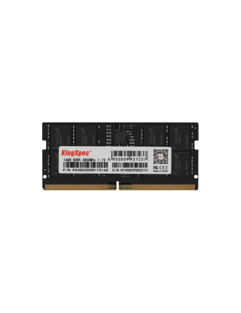RAM памет KINGSPEC 16GB DDR5 4800MHz SODIMM за лаптоп - KS4800D5N11016G - 1
