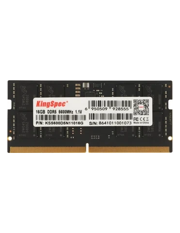 RAM памет KINGSPEC, 16GB DDR5 5600MMHz SODIMM - KS5600D5N11016G - 1