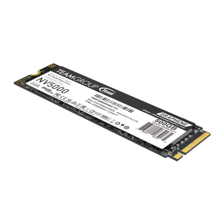 SSD диск Team Group Elite NV5000, 500GB PCIe Gen4 NVMe M.2 2280, 4500/1800 MB/s - TM8FGM500G0C101 - 2