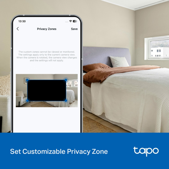 Wi-Fi охранителна камера TP-Link Tapo C206, 1920×1080px, вътрешна/външна - 6